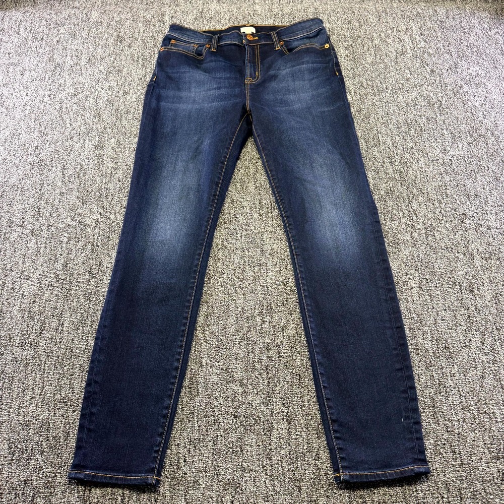 J. Crew Skinny Jeans Womens 29 Blue Cotton Mid Rise Stretch Casual 5-Pockets